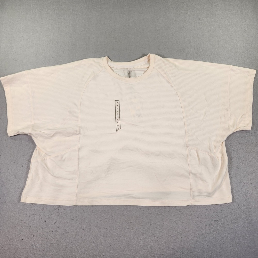 CALIA Renew Boxy Oversized Tee XL Faded Pink Crew Neck Moisture Wicking Top NWT